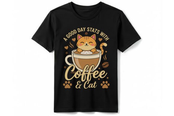 A Good Day Coffee Cat T-shirt