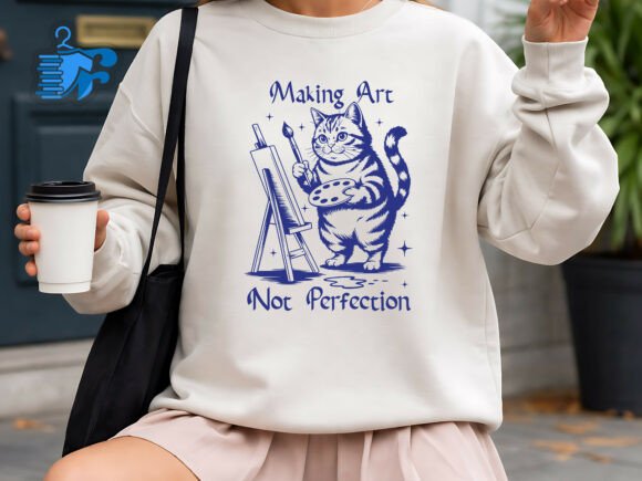Creative Painting Cat Illustration