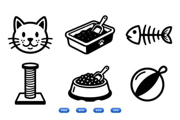 Cute Cat Care Icon Pack