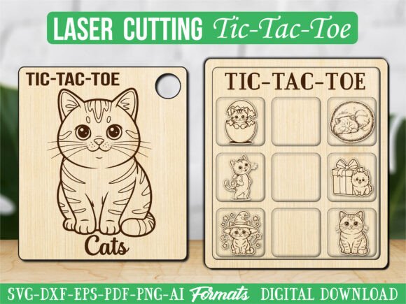 Cute Cat Tic Tac Toe Puzzle Game