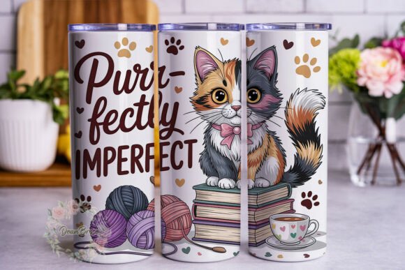 Purr-fectly Imperfect Cat 20oz Tumbler