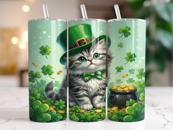 St Patrick’s Tumbler Cat Tumbler Wrap