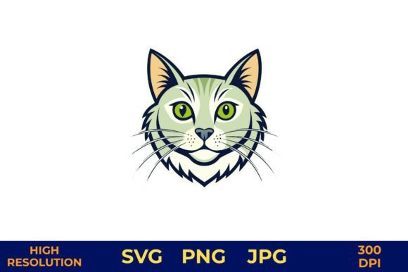 Vector Illustration of a Cat’s Face
